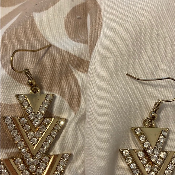Triangle Dangle Earrings - Picture 4 of 4